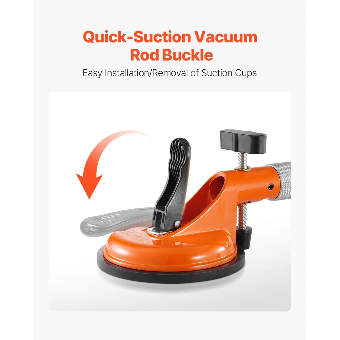 VEVOR 2 Packs Stone Seam Joiner 180° Adjustable Seamless Seam Setter with 5 in Vacuum Suction Cups Installation Tool for Tile