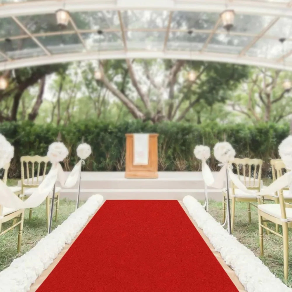 Red Carpet Runner Aisle Runner Party Runway Hallway Rug Floor Mat Prom Decorations Outdoor Carpet Entryway Rug Indoor