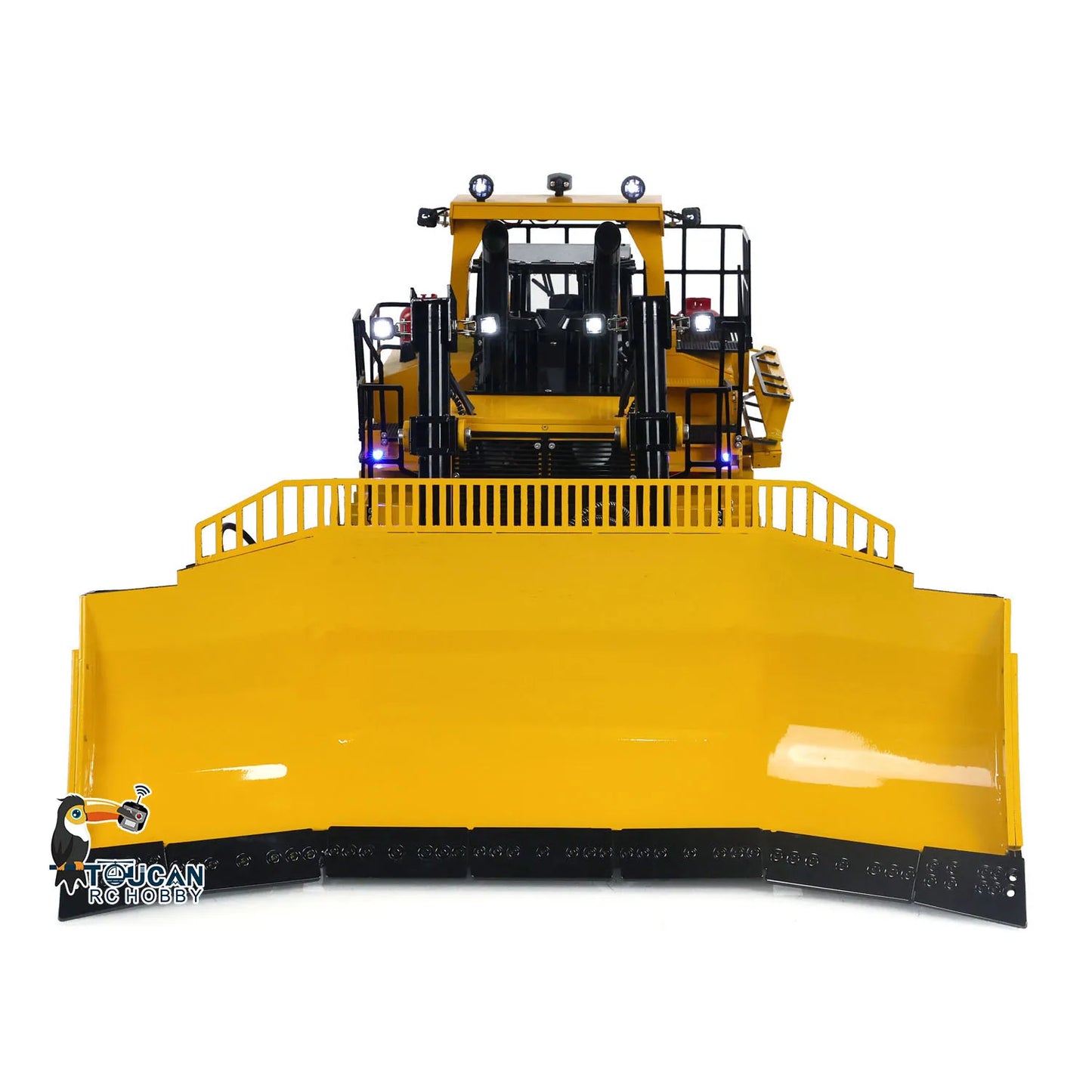 1/14 Scale Metal Hydraulic RC Bulldozer D11T RTR Remote Control Construction Vehicle with Realistic Functions for Adults