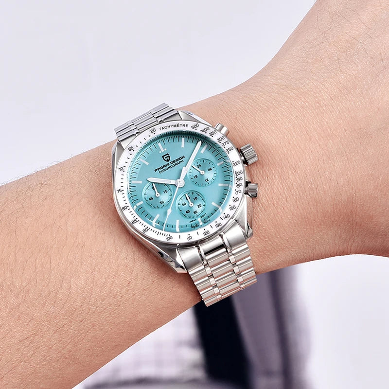 PAGANI DESIGN 2025 New Moon Watches Men Quartz Watch For Men Auto Date Speed Sport Chronograph AR Sapphire Mirror Wrist watch