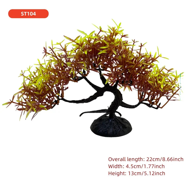 Aquarium Bonsai Tree Artificial Plant Fish Tank Decoration Freshwater Betta Goldfish Ornament