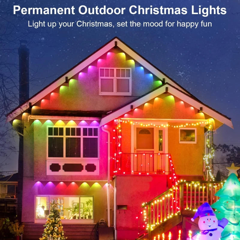 45M RGB Eaves LED Lights Permanent Outdoor Eaves LED Lights patio deals Party Home Holiday Decor halloween decorations