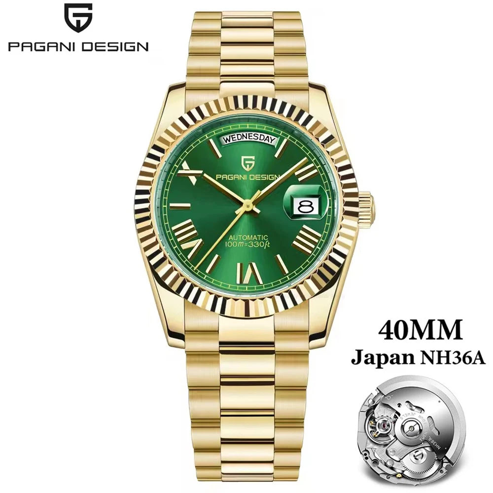 PAGANI DESIGN DD40 Men's Watches 2025 Top Luxury Automatic NH36A Mechanical Wristwatches AR Sapphire Mirror Watch For Men Clock