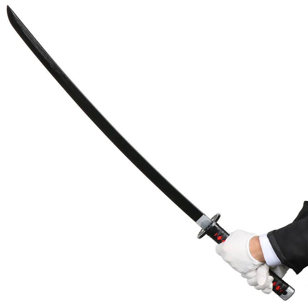 104cm Demon Slayer Katana Sword Kimetsu no Yaiba Wooden Cosplay Anime Weapon Sword Toy Katanas with Display Stand and Belt