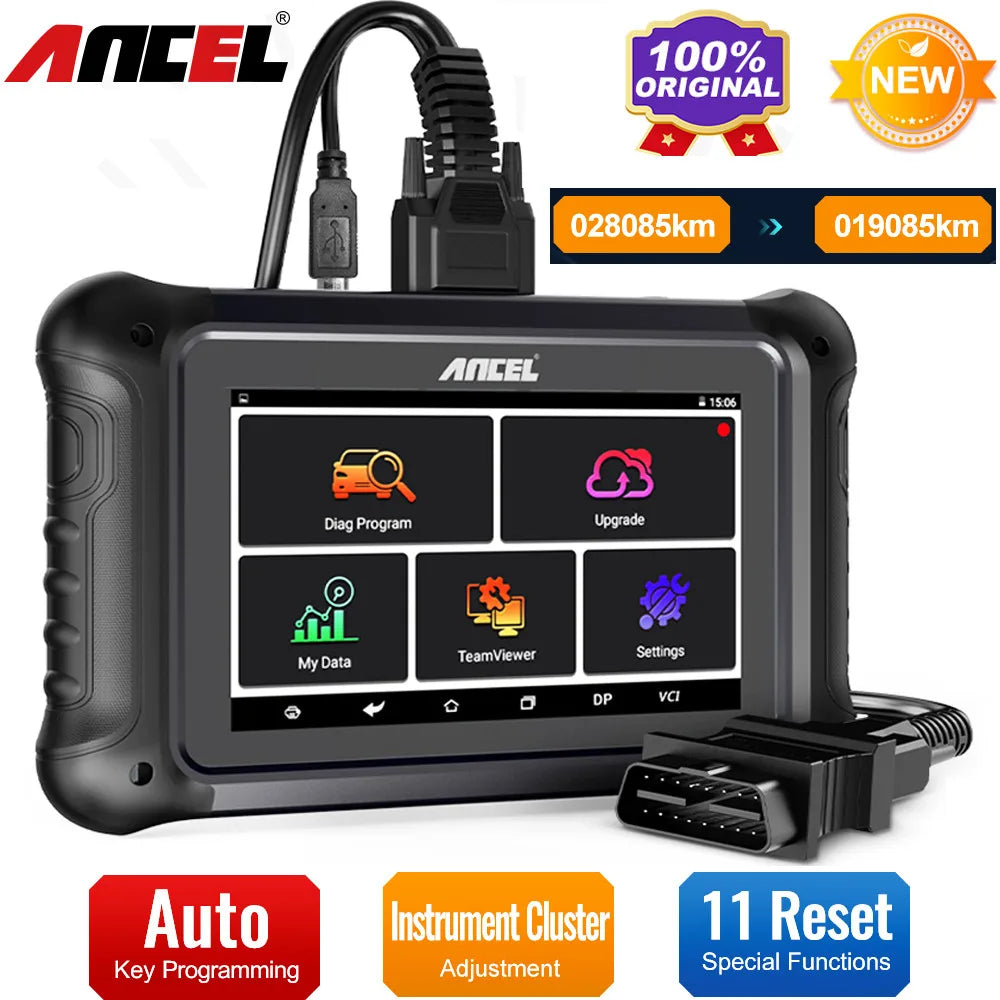 ANCEL DP500 Mileage Correction For Car OBD2 Scanner Key Programmer EEPROM Chip Add Keys Change Instrument Cluster Calibriation