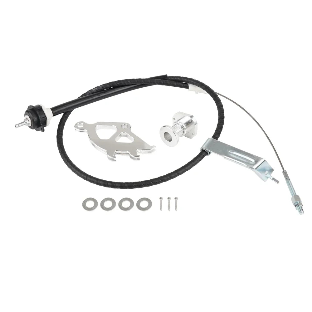 New Car Mustang Firewall Adjuster Kit Auto Parts And Quadrant Clutch Cable Aluminum For 1996-2004 Silver Easy to install