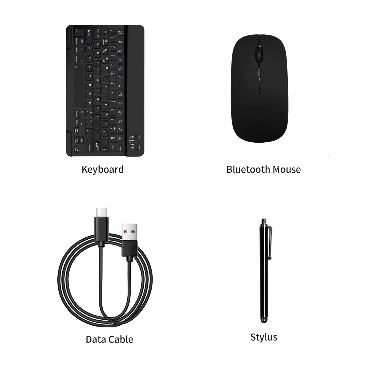 PRITOM Android 14 Tablet 10.1 Inch, 8GB(4+4 Expand) RAM + 128GB ROM, Octa Core, 5G WiFi, with Keyboard, Mouse, Case