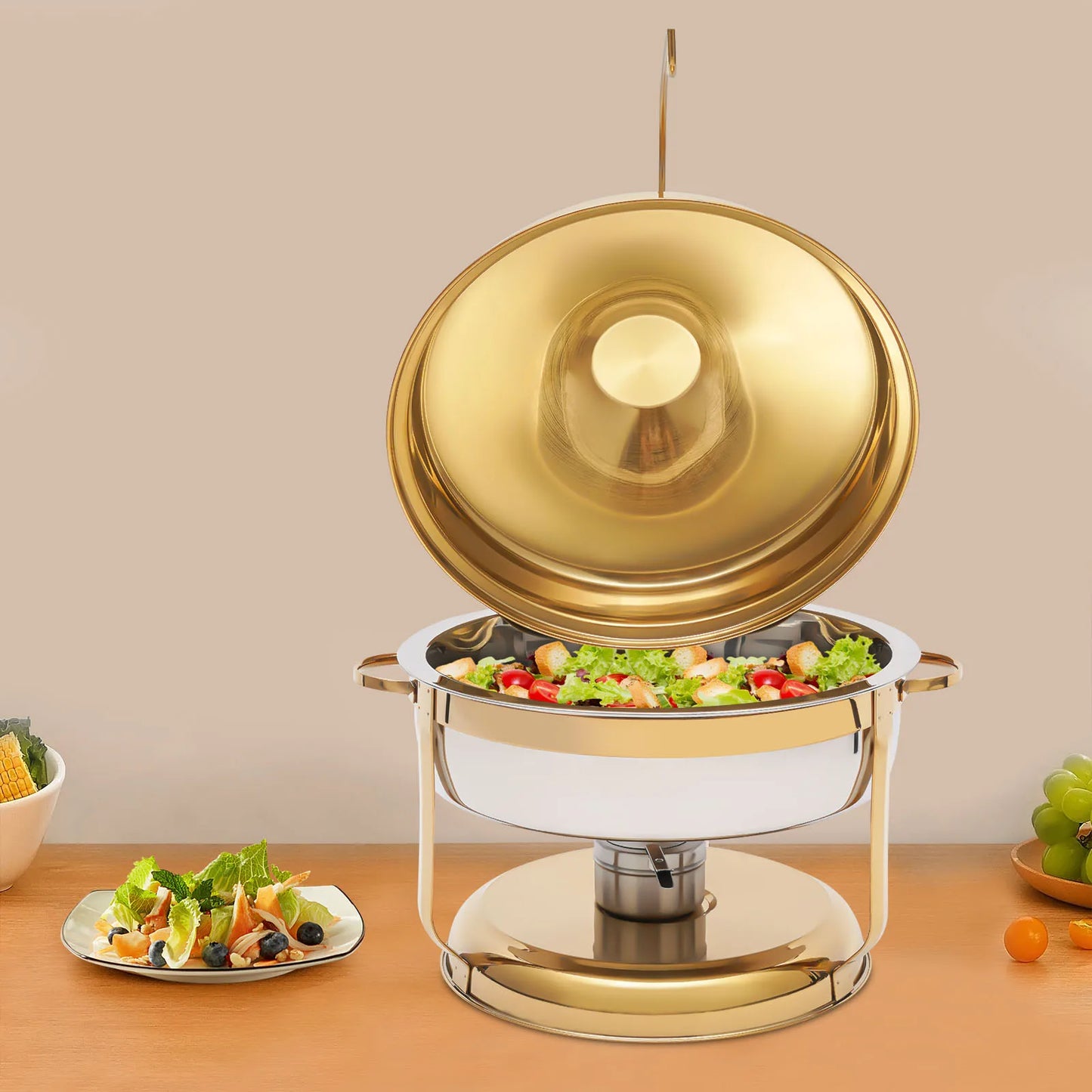 Bymaocar 9L Chafing Dish Buffet Set Stainless Steel with Top Lid Buffet Servers and Warmers for party restaurants,hotels,schools