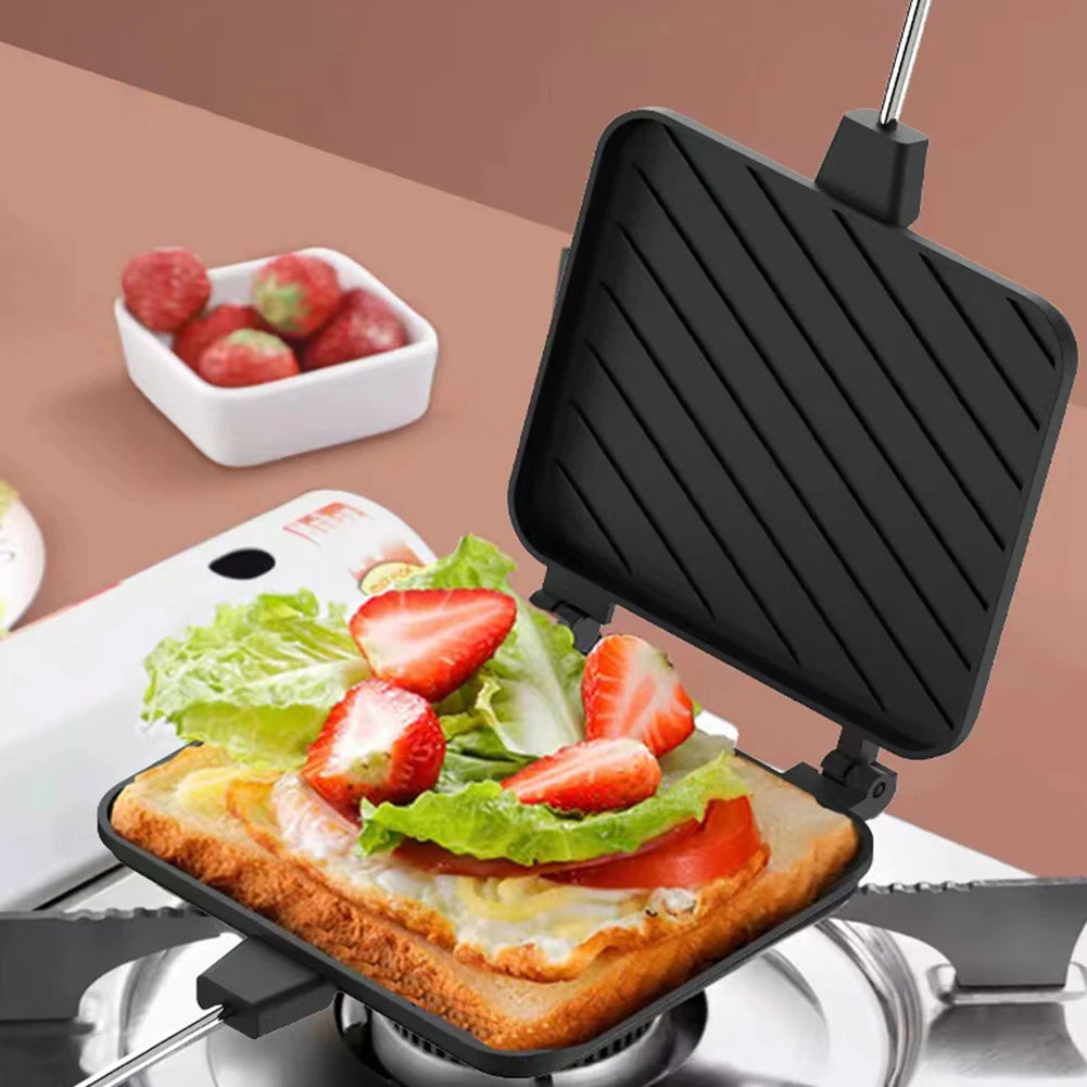 Hot Dog Toaster Double Sided Sandwich Baking Pan High Temperature Resistant Multifunctional Breakfast Pancakes Toast Omelets