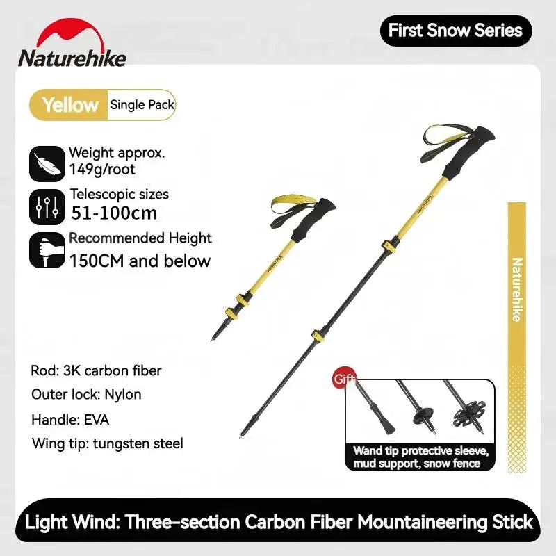 Naturehike Carbon Fiber Telescopic Trekking Pole Ultralight