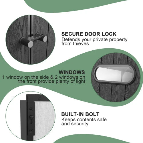 Outdoor storage shed garden essential -10 feet. W x 7 feet. D, moisture-proof and insect proof, easy to organize yard tools