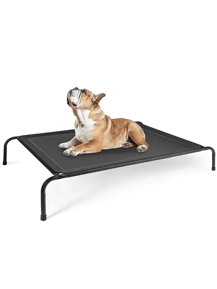 Cooling Elevated Dog Bed Outdoor Raised Portable Dog Cot Beds No-Slip Feet Durable Portable Pet Hammock Bed,