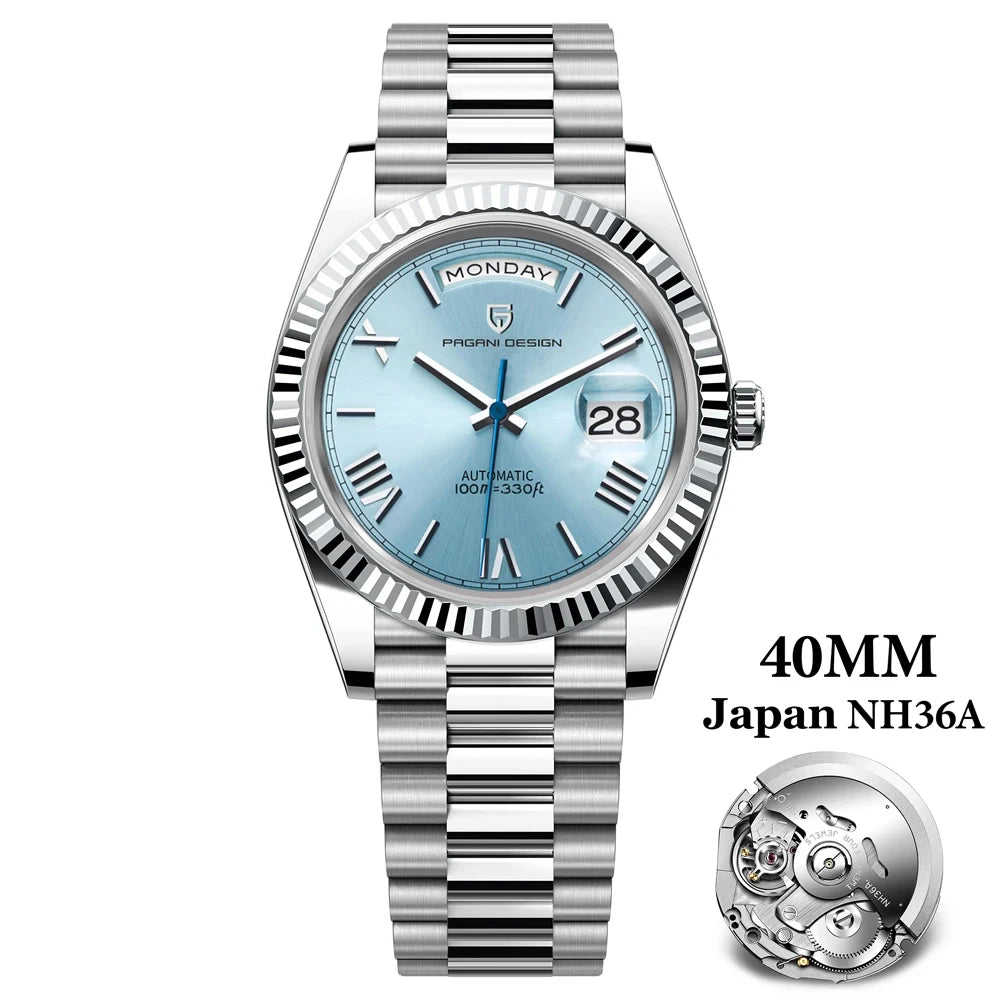 PAGANI DESIGN DD40 Men's Watches 2025 Top Luxury Automatic NH36A Mechanical Wristwatches AR Sapphire Mirror Watch For Men Clock