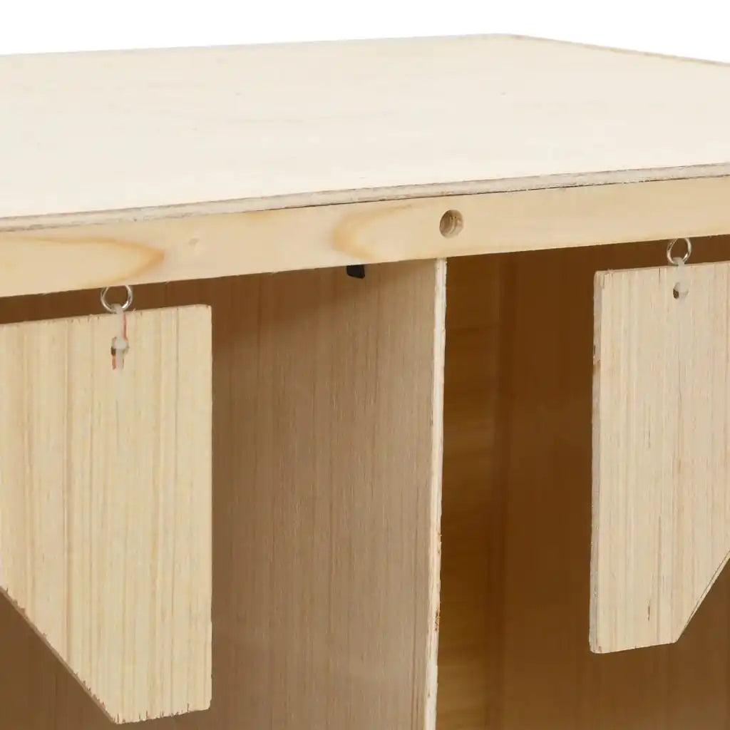 Chicken Laying Nest 4 Compartments Pine Wood Nesting Box 106x40x45cm Farming Supplies