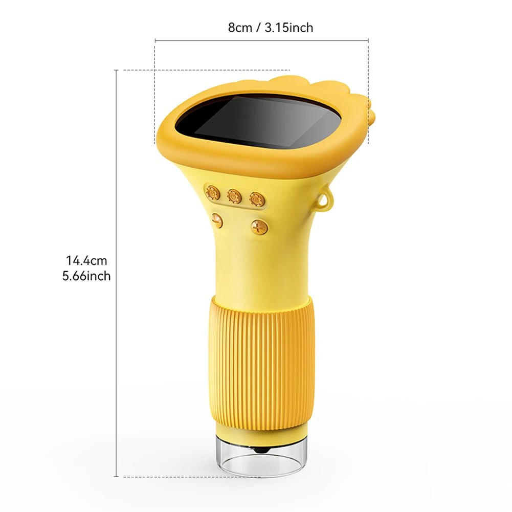 1000X Pocket Microscope for Kids 2 Inch IPS Screen Lab Digital Microscopes Equipment with 8 LED Light Mini Portable Microscopes