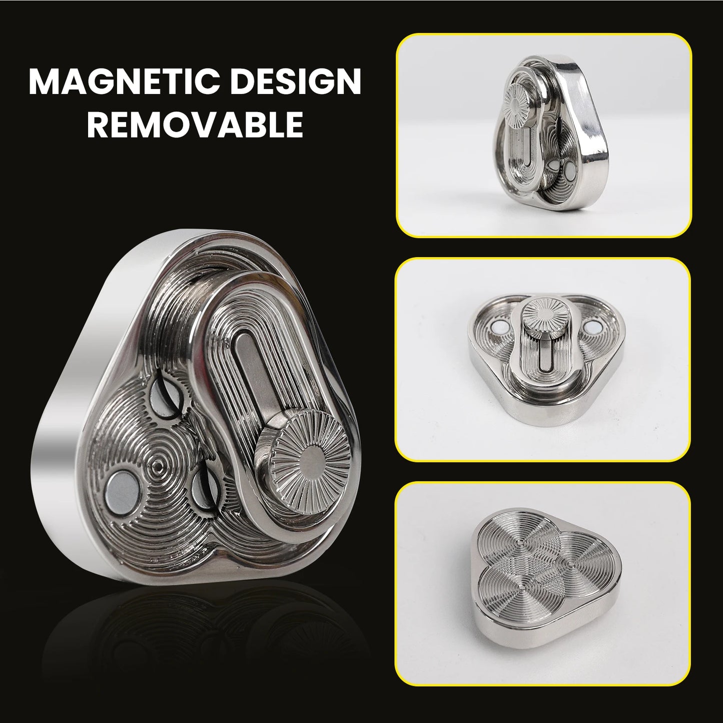 Metal Fidget Slider, EDC Toys Triangle Rotation Metal Fidget Toys Fidget Toys Adults for Stress and Anxiety Relief