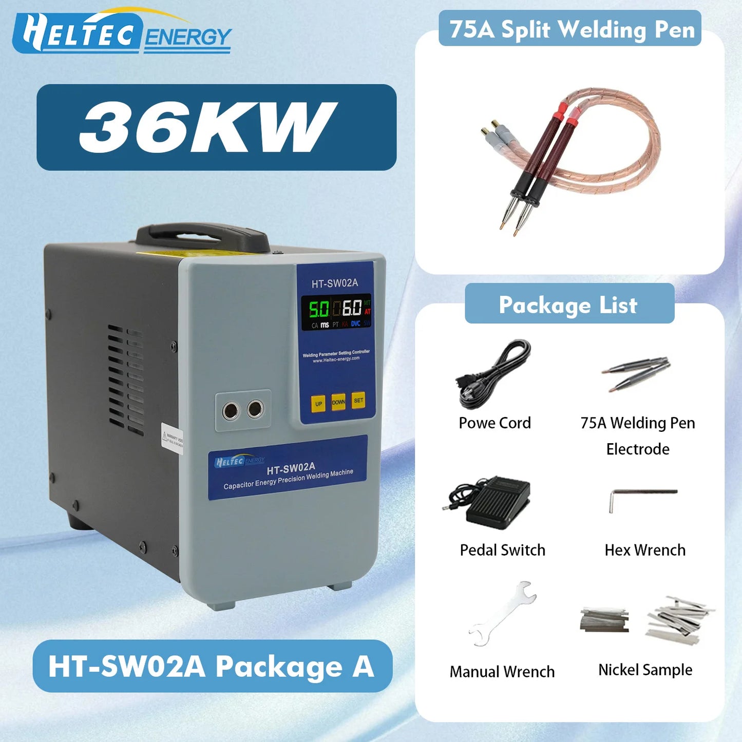 Heltec 21KW 12KW 36KW 42KW Portable Battery Automotive Spot Welder Capacitor Storage Point Welding Machine Efficient  Tools
