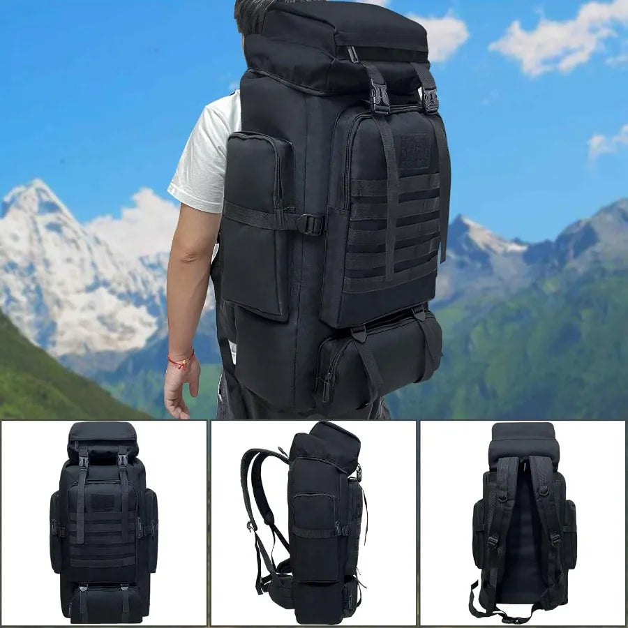 80L Hiking Backpack For Men Outdoor Trekking Rucksack