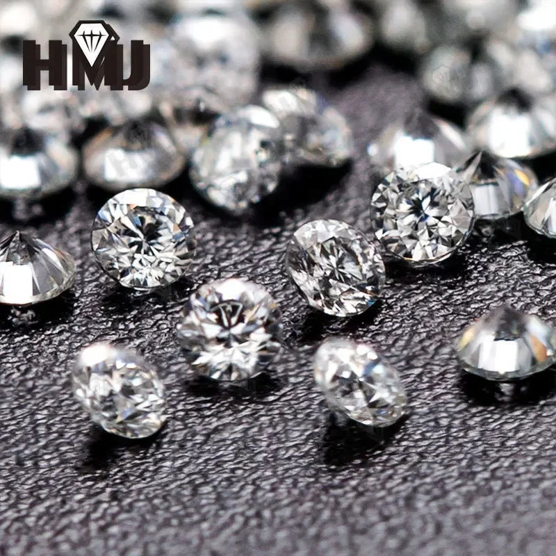 Loose Moissanite Stone Small Size Round Shape 0.8-2.9mm 1 Carat D Color VVS1 Clarity Excellent Cut for Jewelry Making Beads