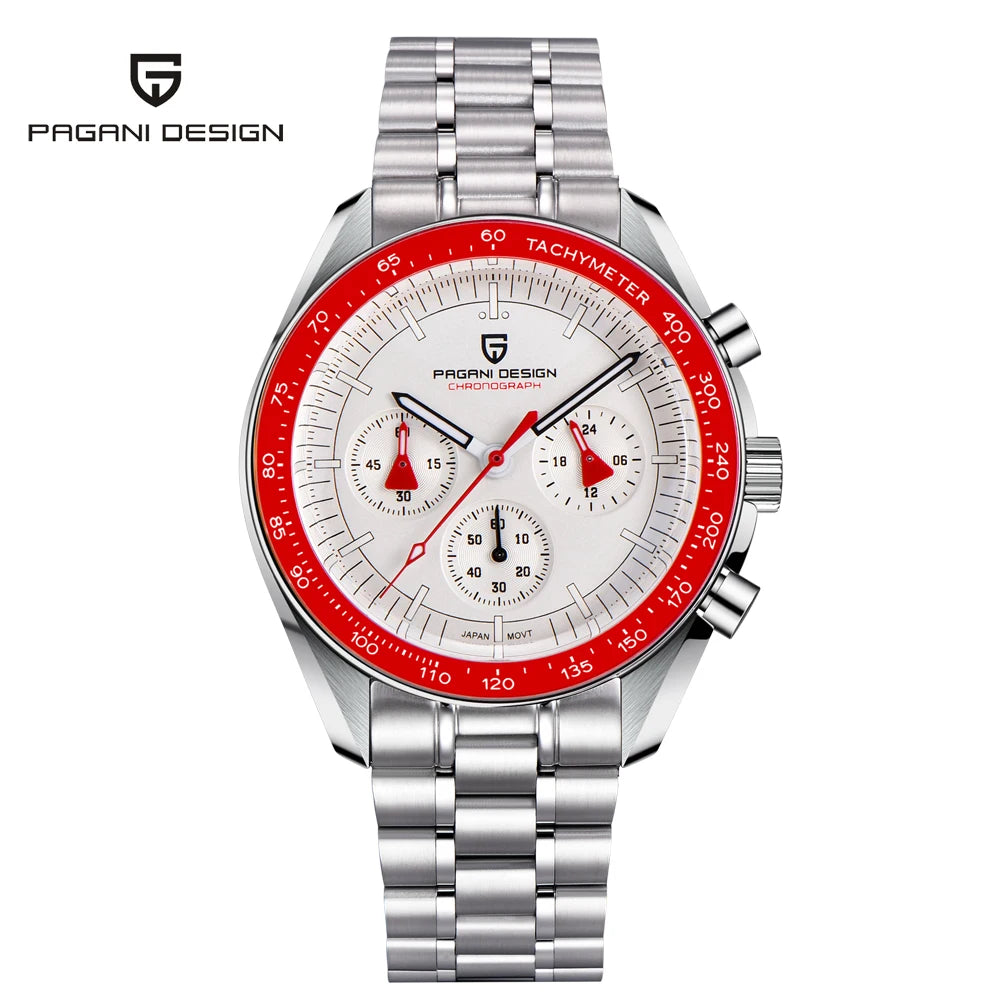 PAGANI DESIGN 2025 New Moon Watches Men Quartz Watch For Men Auto Date Speed Sport Chronograph AR Sapphire Mirror Wrist watch