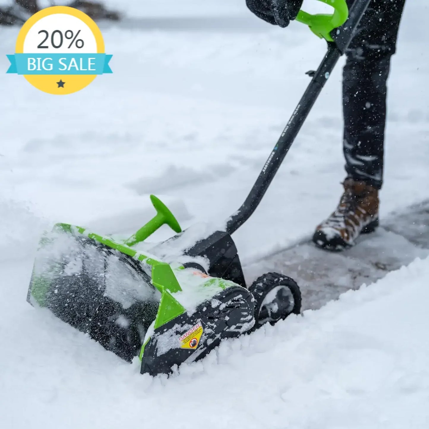 SN74016 40-Volt Cordless Electric Snow Shovel, Brushless Motor, 16-Inch width, 300lbs/Minute (Battery and Charger Included)