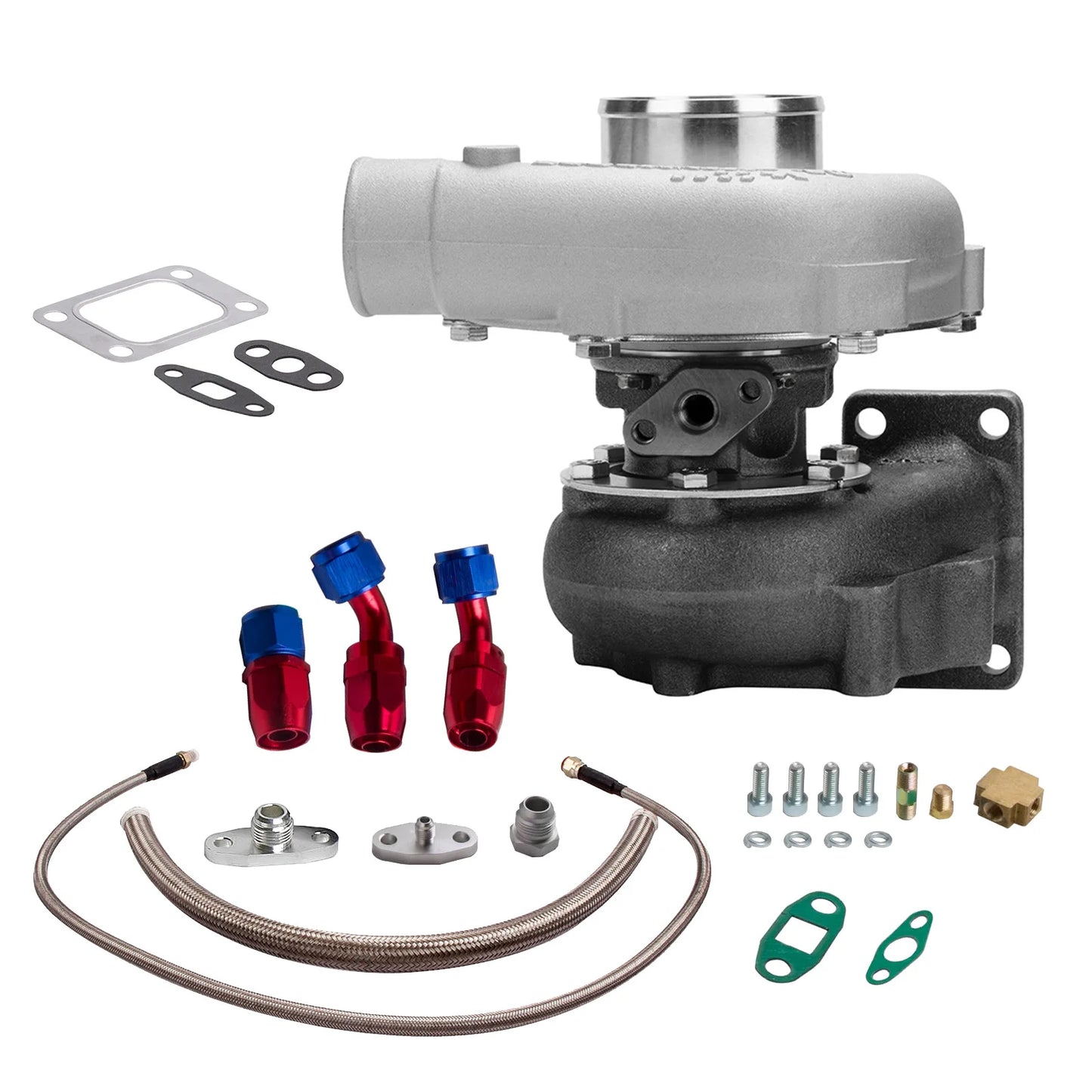 Universal Oil Line Kit Turbo T04E .57 A/R oil Cold Turbocharger 1.5-2.5L engine