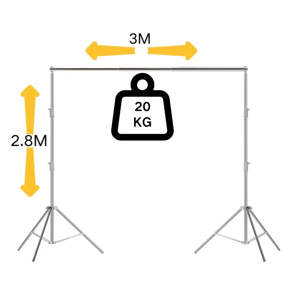 SH 2.4X3M Heavy Duty Background Stand Frame Heavy Outdoor Heavy Wall Stable Photography Studio Background Party Wedding
