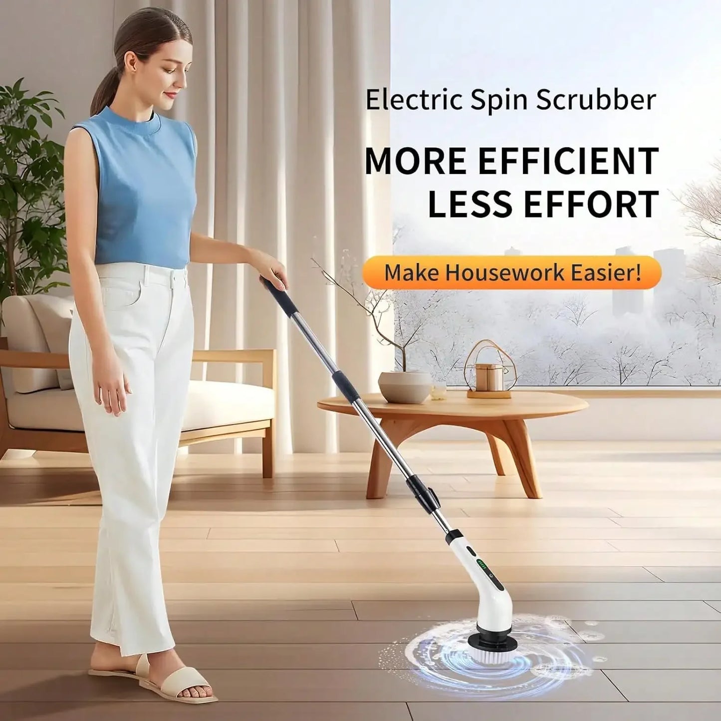 9-in-1 Electric Cleaning Brush Electric Spin Cleaning Scrubber Electric Cleaning Tools Parlour Kitchen Bathroom Cleaning Gadgets