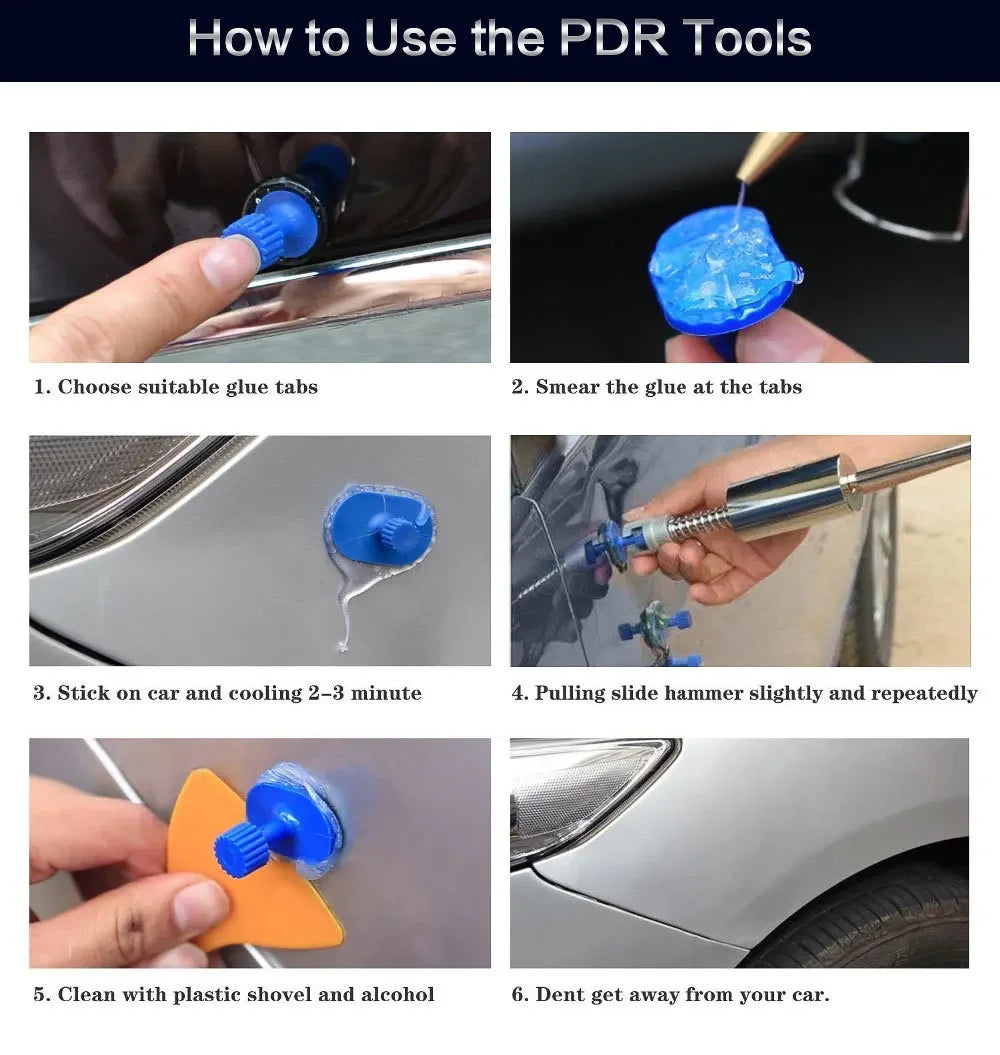 Auto Dent Repair Kit Car Dent Repair Tools Set Paintless Body Dent Removal Remover Kits Dent Puller for Cars