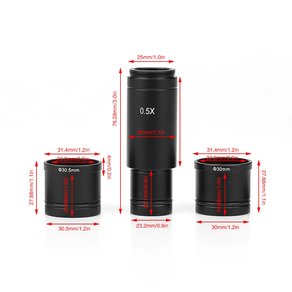 0.5X CMount 30/30.5mm Adapter for Microscope CCD Camera Eyepiece Lens CCD Camera Adapter C‑Mount Adapter Microscope Adapter