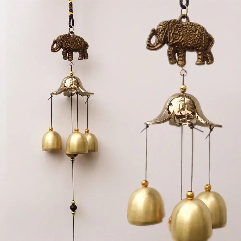 Retro Wind Chimes Copper Wind Bell Hanging Pendants Garden Decorations Outdoor Oriental Lucky Pendants