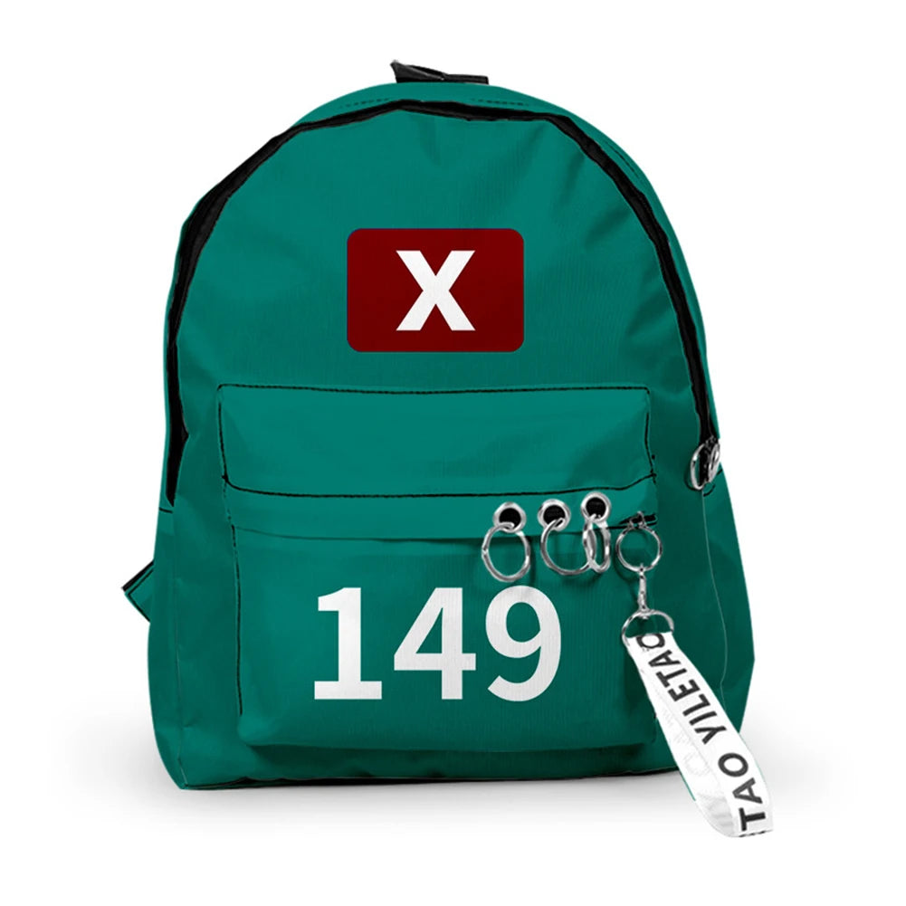 Unisex Solid Printing School Handbags Korea Game Season2 Shoulder Bags Student Large Capacity Outdoor Sports Daypacks