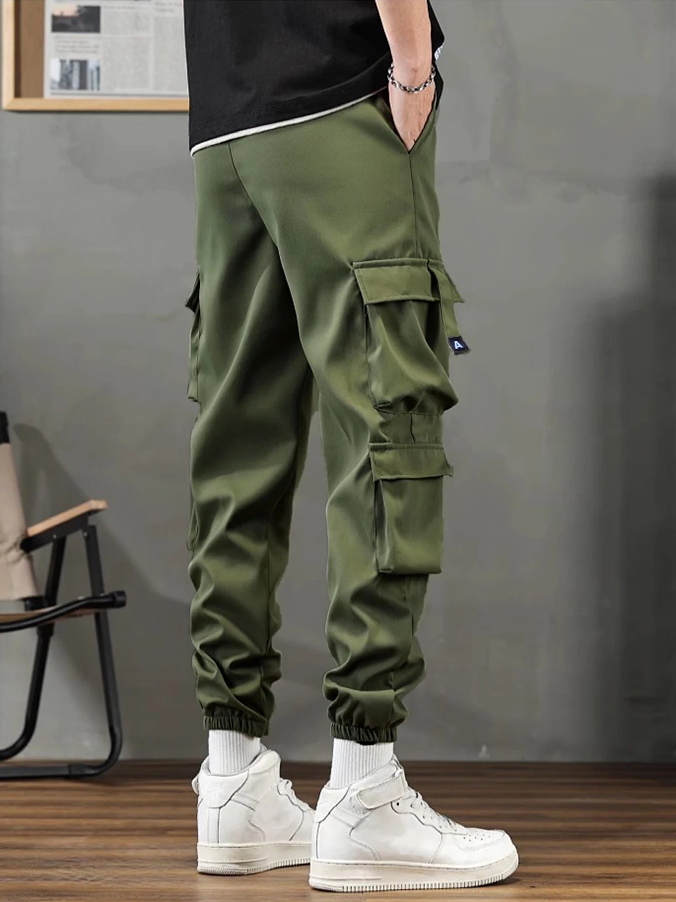 Functional work pants men's 2025 summer outdoor quick drying casual pants loose oversized straight leg pants American style