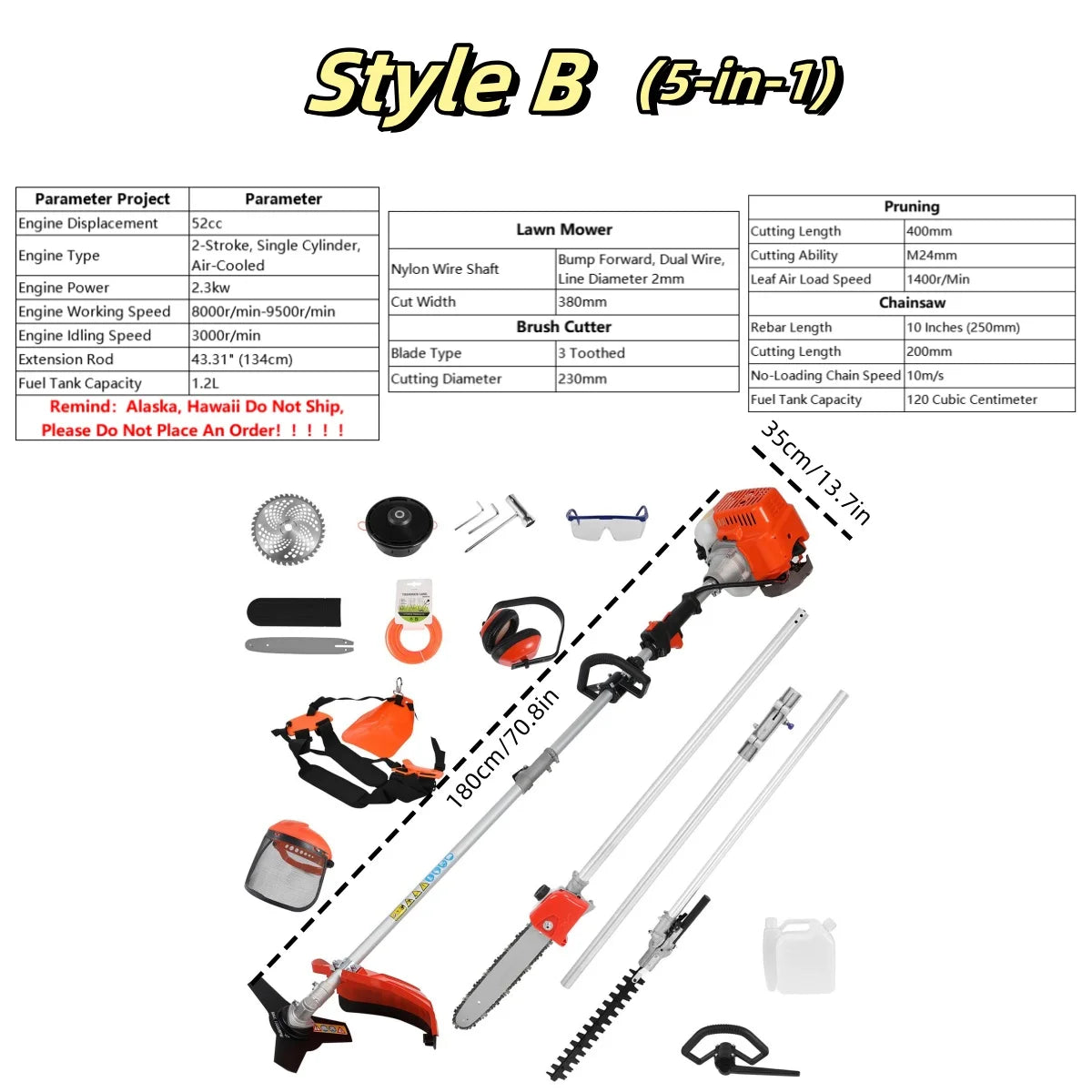 2200W Weed Eater Cordless Petrol 52CC 8500RPM,Ergonomic Strong Power String Trimmer Low Noise,2 In 1 Lawn Mower Machine Gasolene
