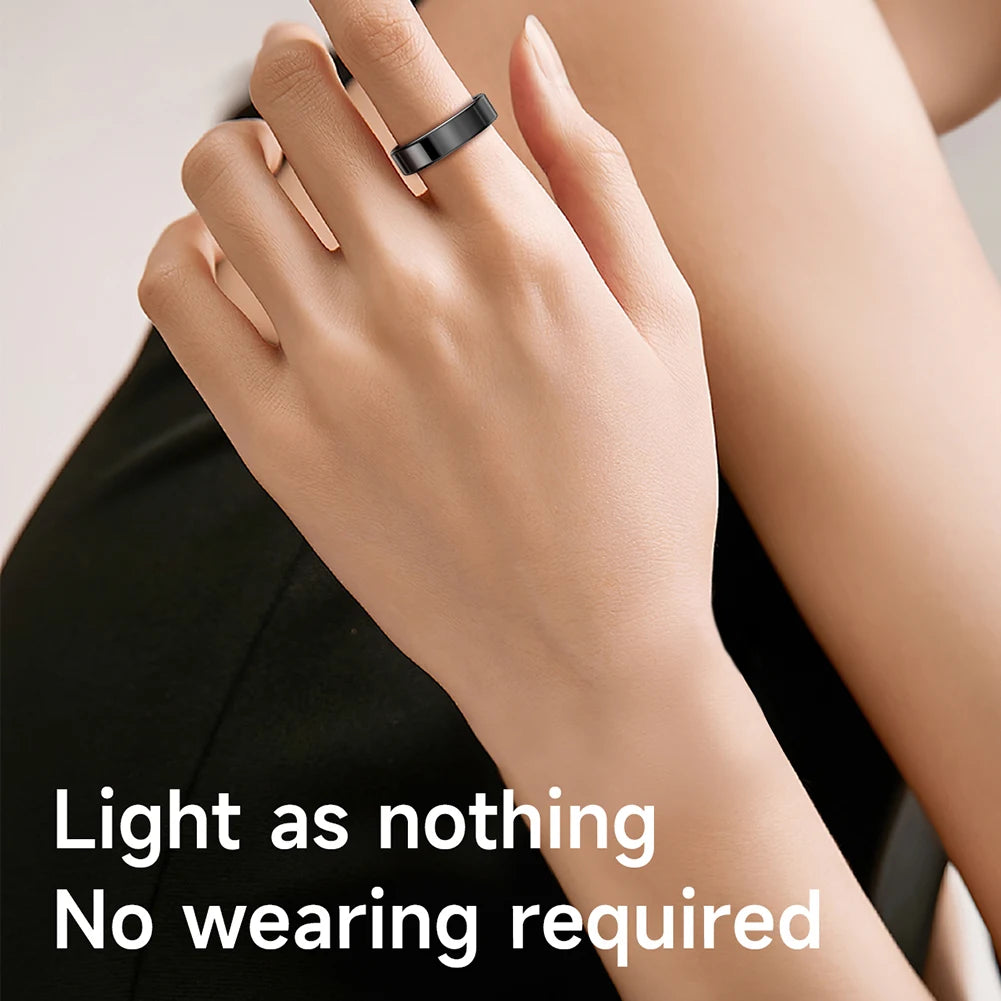 SR09 Smart Ring Health Tracker with Gesture Control Fitness Ring Heart Rate Blood Oxygen Monitor for Women Men for Android & iOS