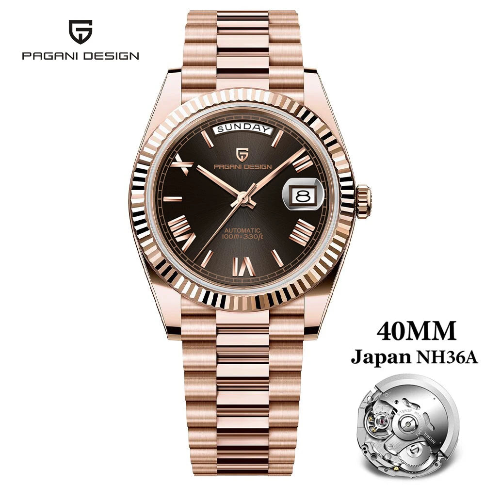 PAGANI DESIGN DD40 Men's Watches 2025 Top Luxury Automatic NH36A Mechanical Wristwatches AR Sapphire Mirror Watch For Men Clock