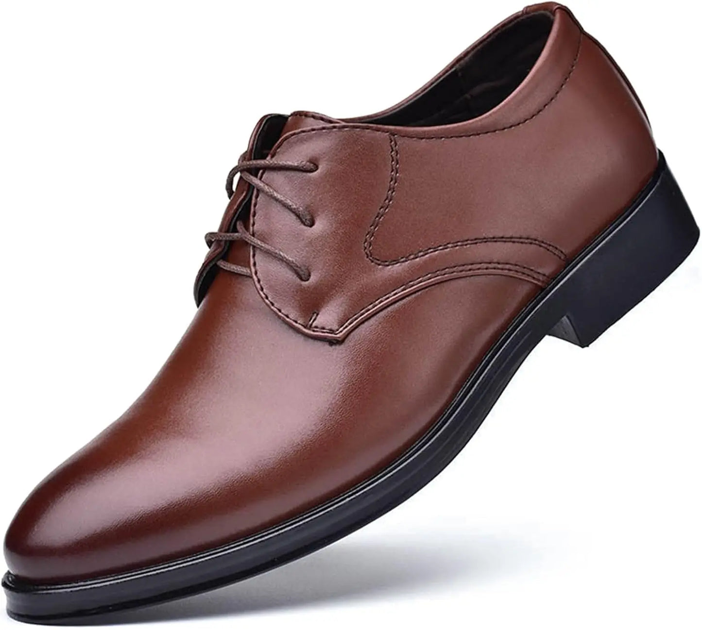 Mens Classic Matte Leather Oxfords Lace Up Dress Shoes