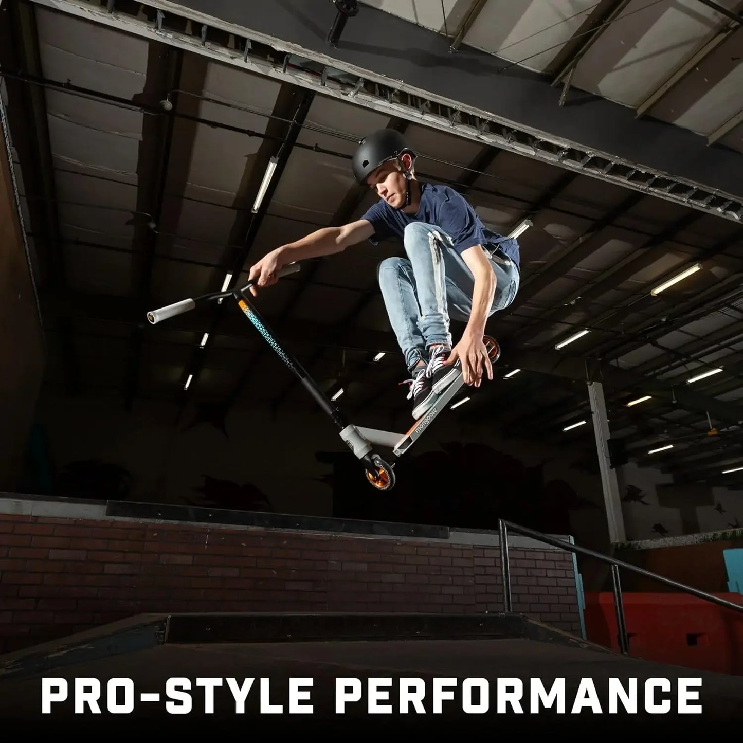 Rise Freestyle Stunt Trick Scooter, For Kids Youth Adult Men Women Ages 8 Up, Lightweight Alloy Deck & Heavy-Duty Frame