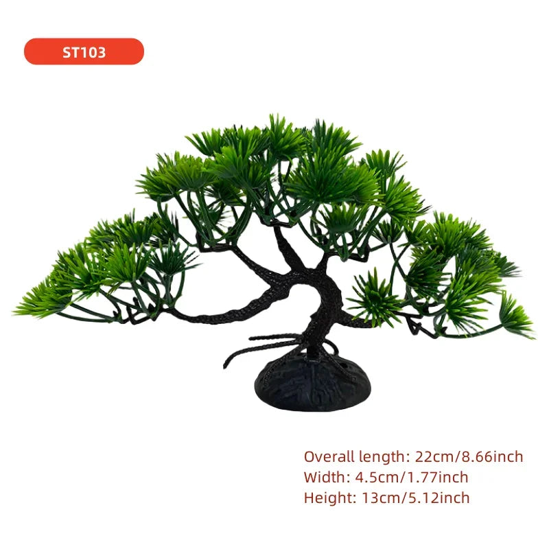 Aquarium Bonsai Tree Artificial Plant Fish Tank Decoration Freshwater Betta Goldfish Ornament