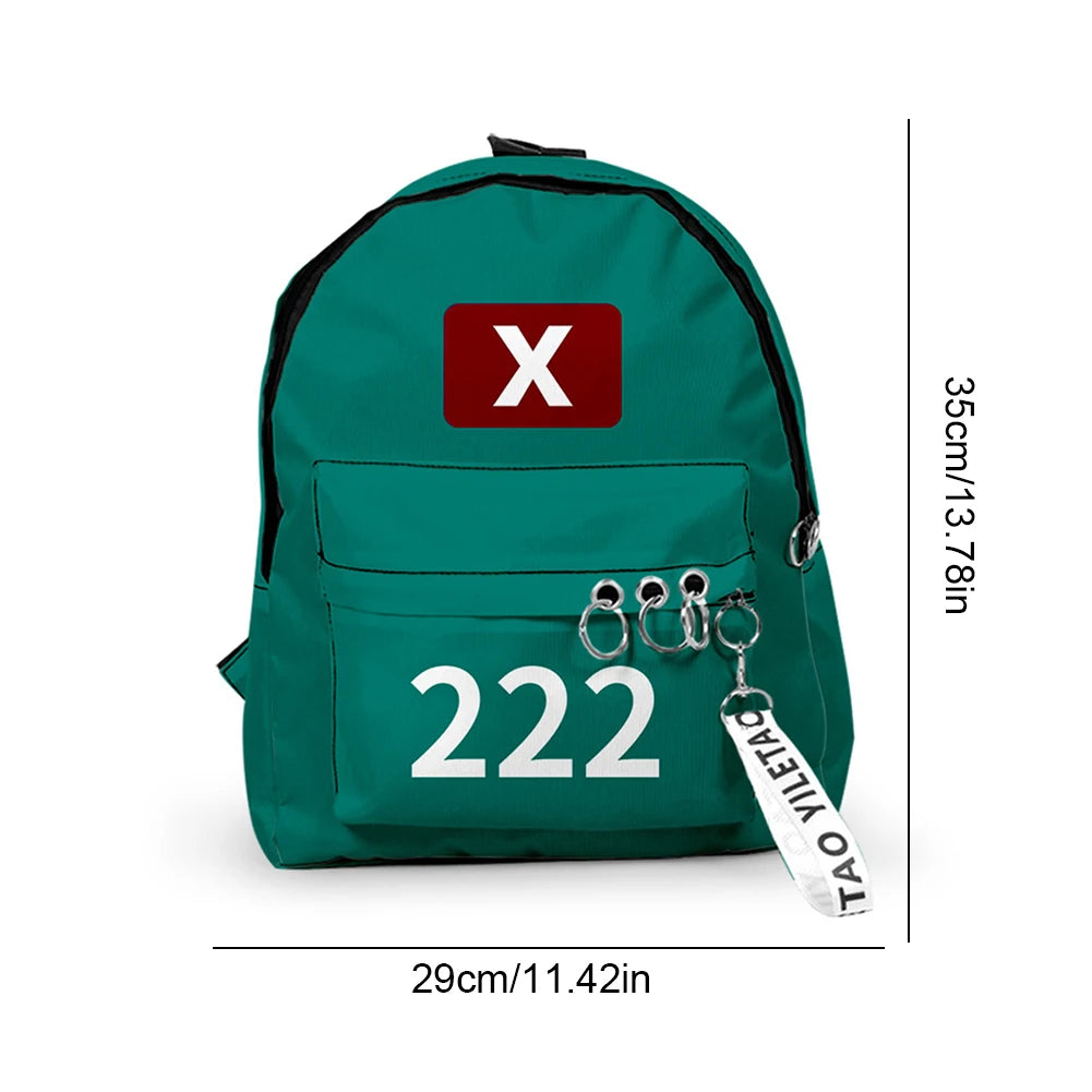 Unisex Solid Printing School Handbags Korea Game Season2 Shoulder Bags Student Large Capacity Outdoor Sports Daypacks