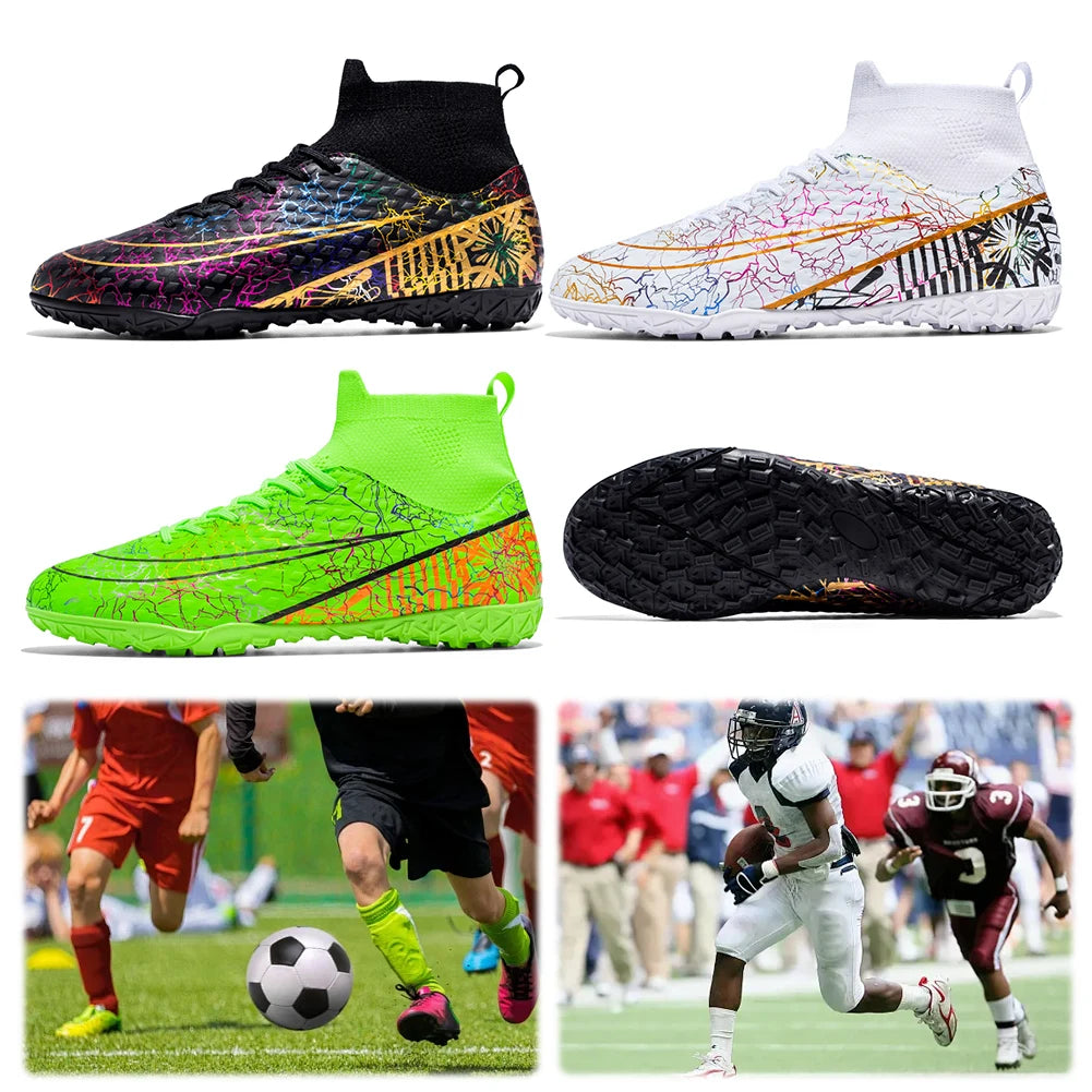 Men's and Women's Football Cleats Lightweight Outdoor Football Shoes Sports Sneaker Rugby Boots