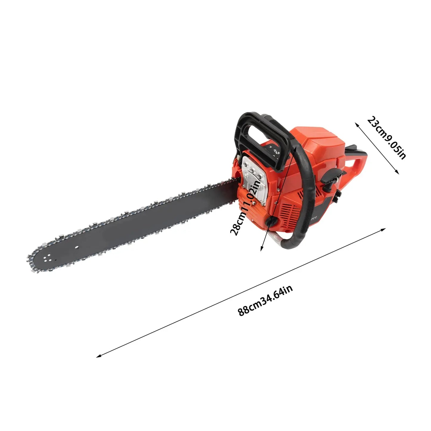 52Cc 2-Cycle Gas Powered Chainsaw 20 Inch 2.95Hp Ergonomic Handles & Multi-Angle Cutting Handheld Cordless Chainsaws for Wood Cu