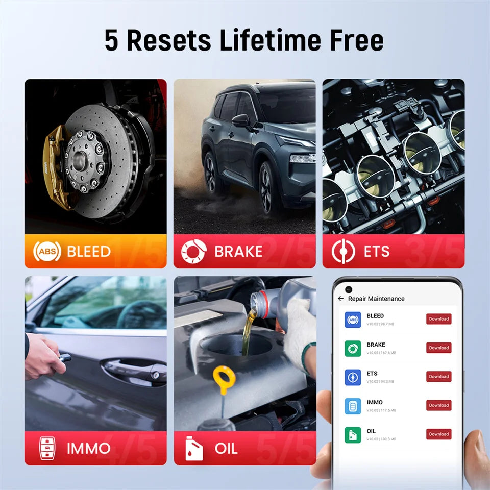 Thinkcar BD6 OBD2 Scanner Full System Diagnostic Tool 5 Reset Lifetime Free Wireless Car Code Reader For Android Iphone VS BT200