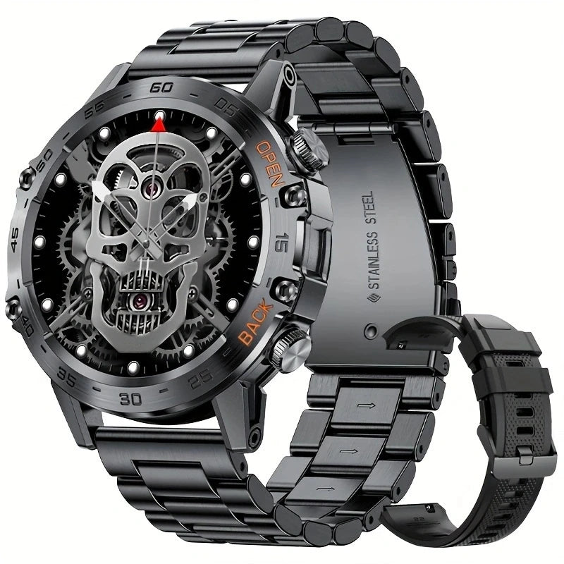 LIGE Military Men Outdoor Sports Smart Watch 1.39“HD Bluetooth Calling Full Touch Screen IP68 Waterproof Blood Oxygen Smartwatch
