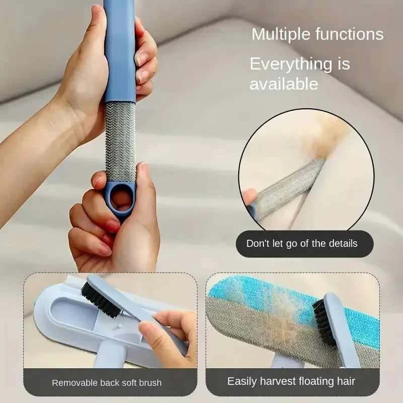 Premium Long-Handle Pet Hair Removal Brush for Dogs & Cats - Durable Nylon Bristles for Effective Shedding Control & Gentle Groo