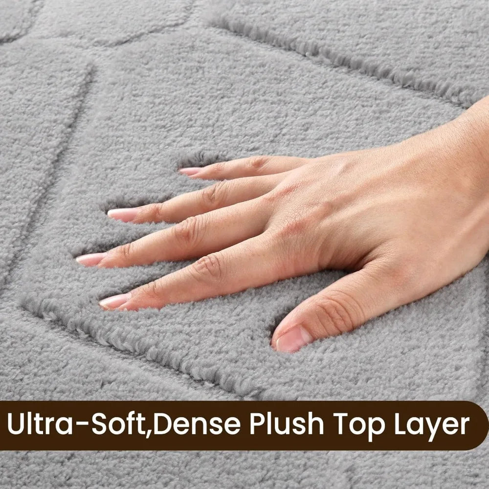 Area Rugs 9x12 Living Room, Soft Large Area Rug Fluffy Grey Rugs for Bedroom,Machine Washable Area Rug Non Slip Carpet Rug for