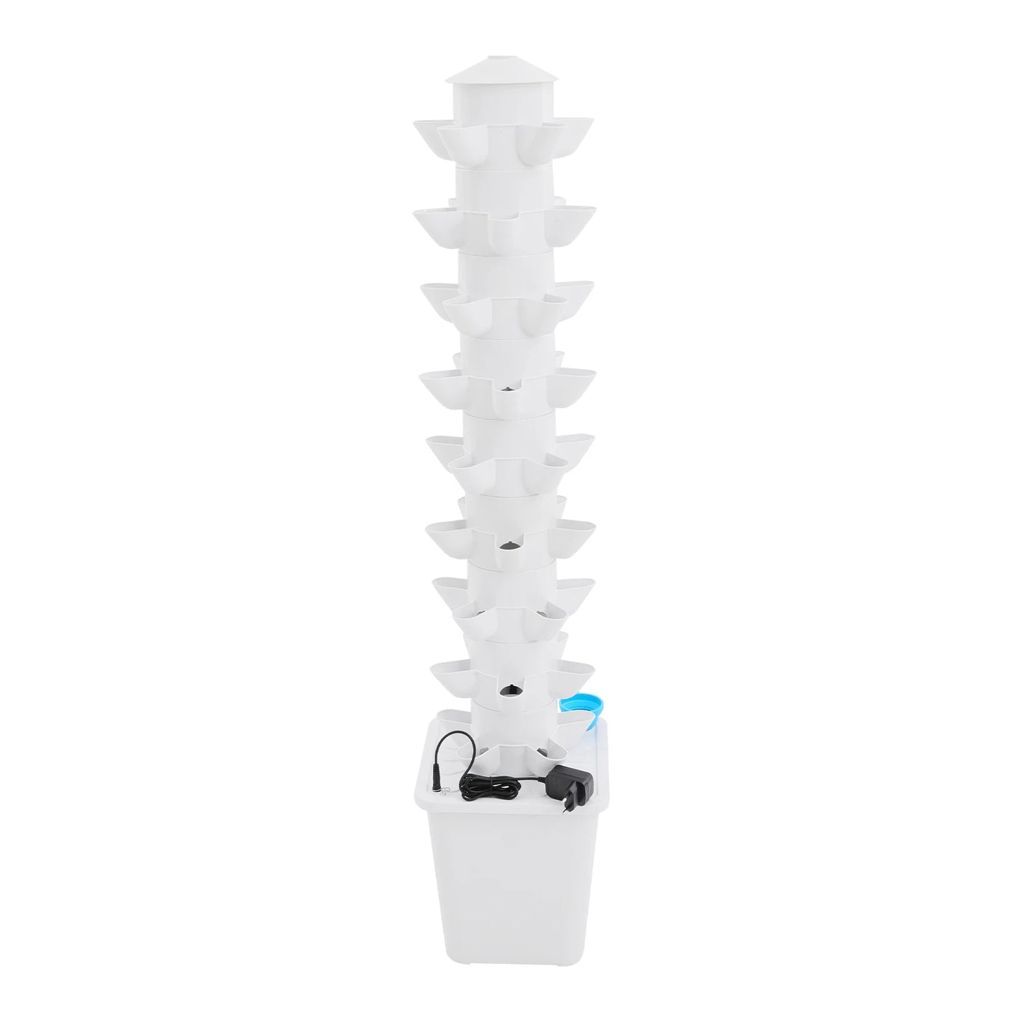 45-Holes Hydroponic Garden Vertical Tower| Hidroponia Growing System Vegetable Planter for Balcony Garden Greenhouse