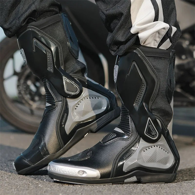 Motorcycle Cross-country Professional Racing Boots Motorbikes Platform Boots  Breathable Wear Safety To Protect Motorcyclist