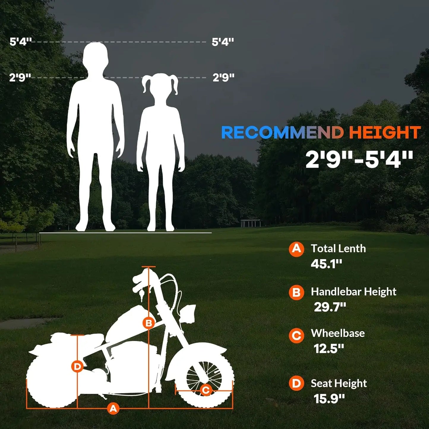Electric Motorcycle for Kids, 24V 250W Kids Electric Dirt Bike, Two Speed Max Up to 14MPH & 60 Minutes Continuous, w/LED Light,