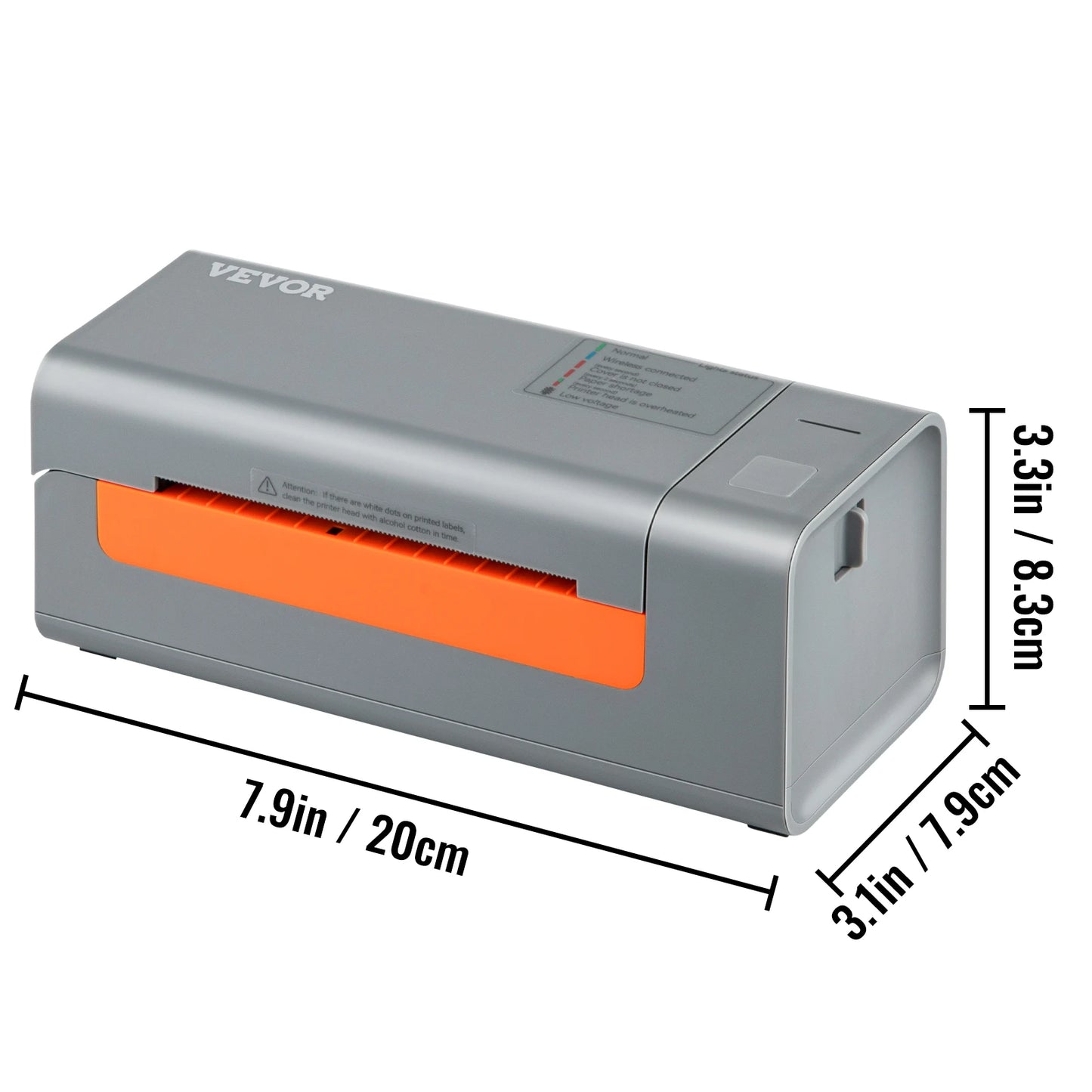 SucceBuy Thermal Label Printer Portable 300DPI for 4x6 Mailing Packages Printing w/ Bluetooth & Automatic Label Recognition